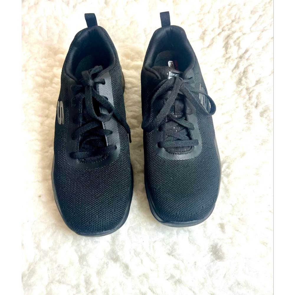 Skechers Sport Women's Memory Foam Wide Fit Black Sneakers Size 7.5